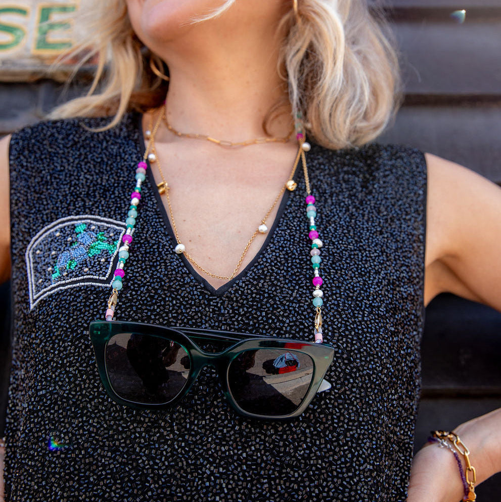 Beaded Sunglasses Chain Necklace