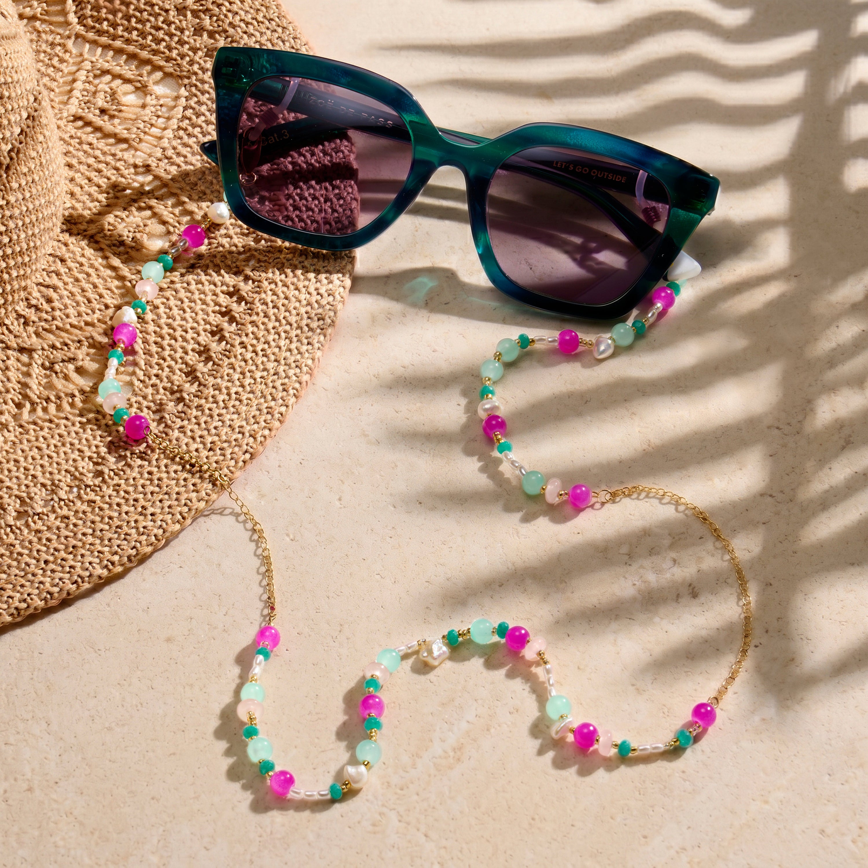 Beaded Sunglasses Chain Necklace