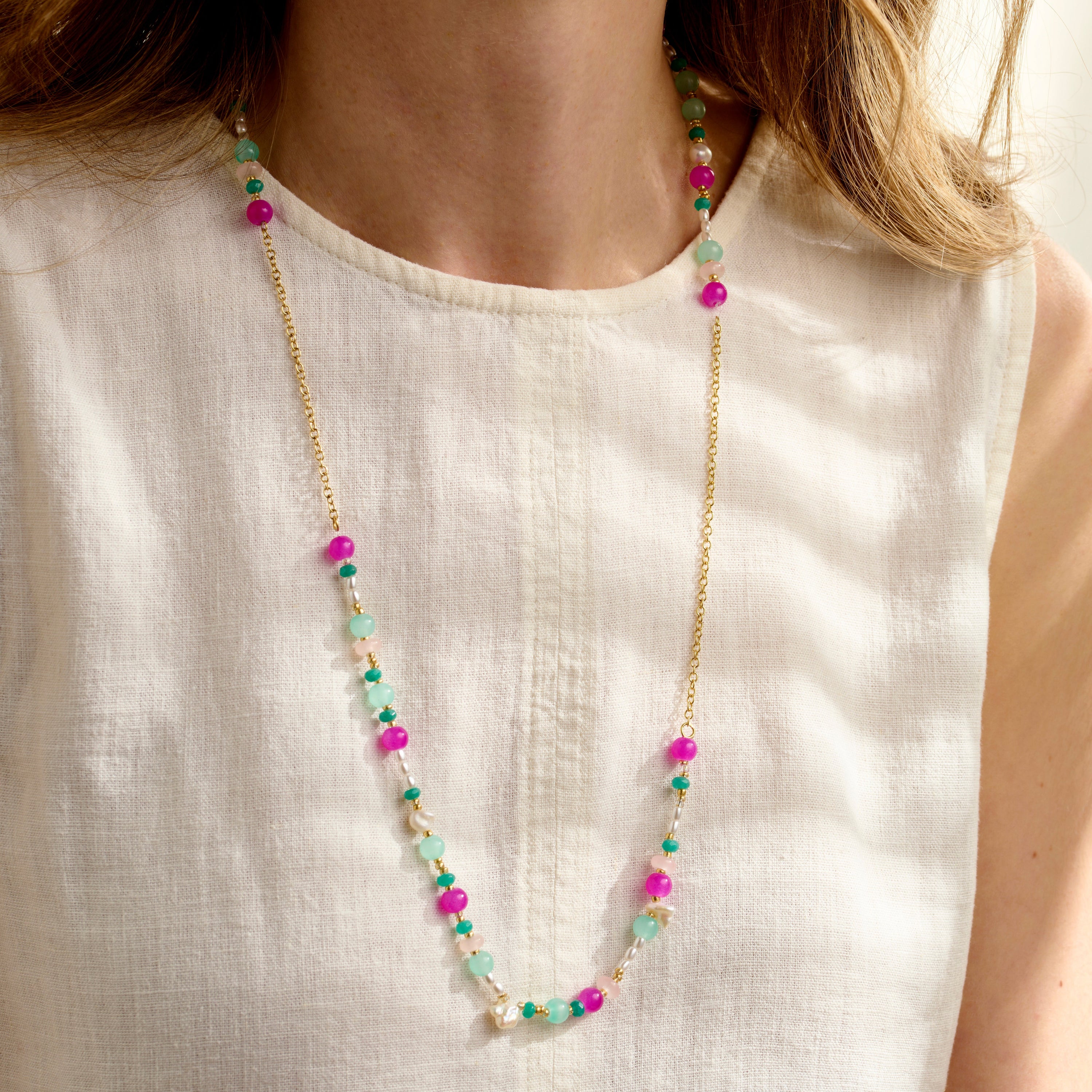 Beaded Sunglasses Chain Necklace